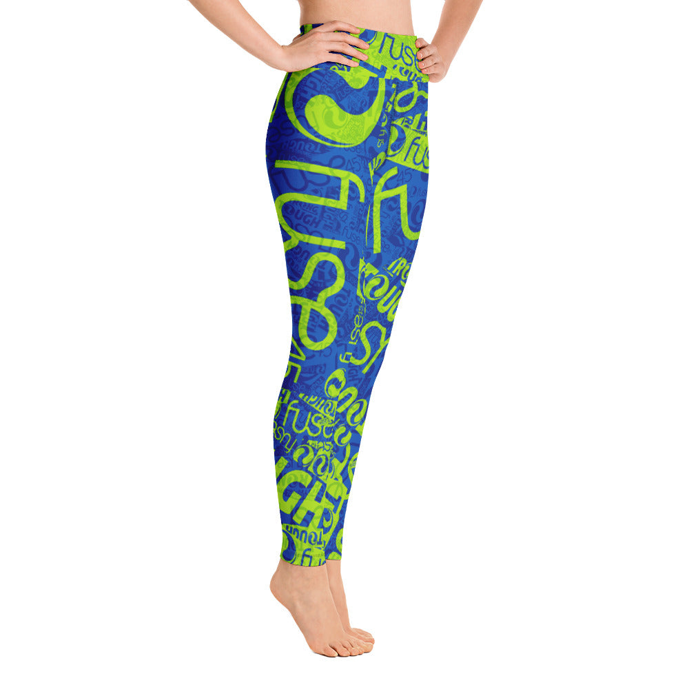 Fuse45-Allover Leggings Blue&Green