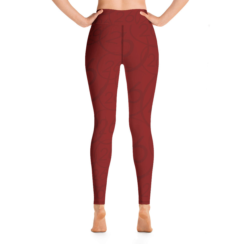 Turbo26-Leggings 26 Logo Maroon