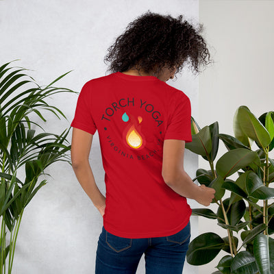 Torch Yoga VA Unisex Short Sleeve Jersey T-Shirt with Tear Away Label