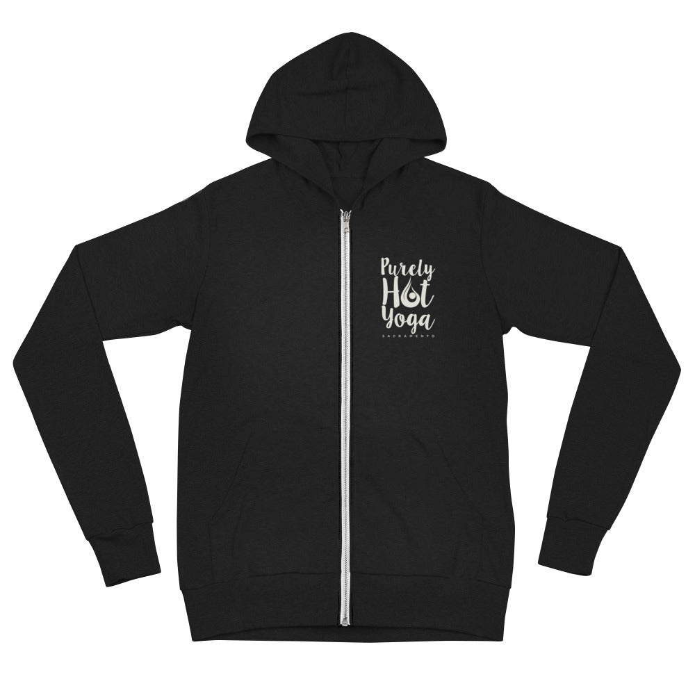 Purely Hot Yoga-Unisex lightweight zip hoodie