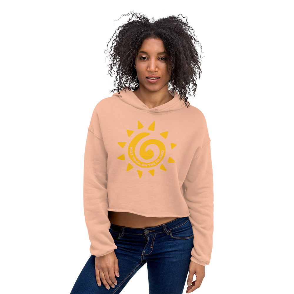 Hot Yoga On The Island-Crop Hoodie