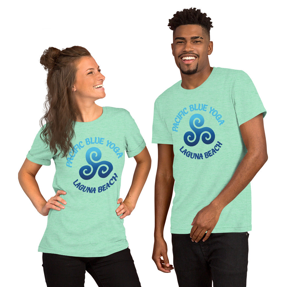 Pacific Blue Yoga-Short-Sleeve Unisex T-Shirt
