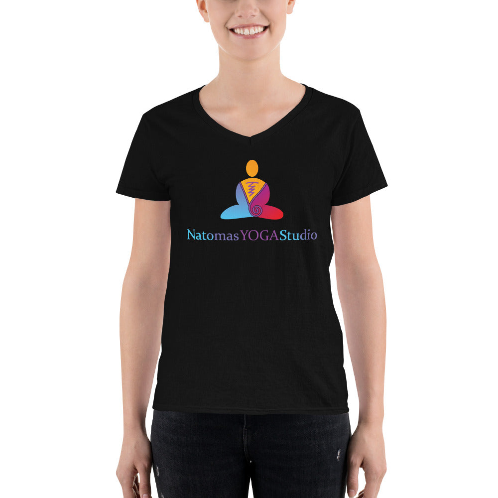 Natomas Yoga Studio-Women's V-Neck Shirt