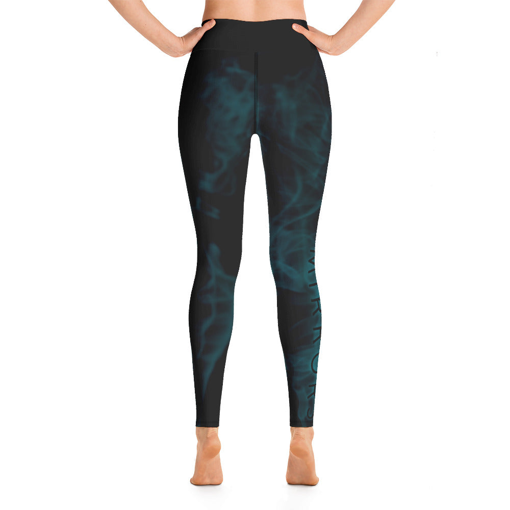 Smoke & Mirrors Fitness-Teal&Black Leggings