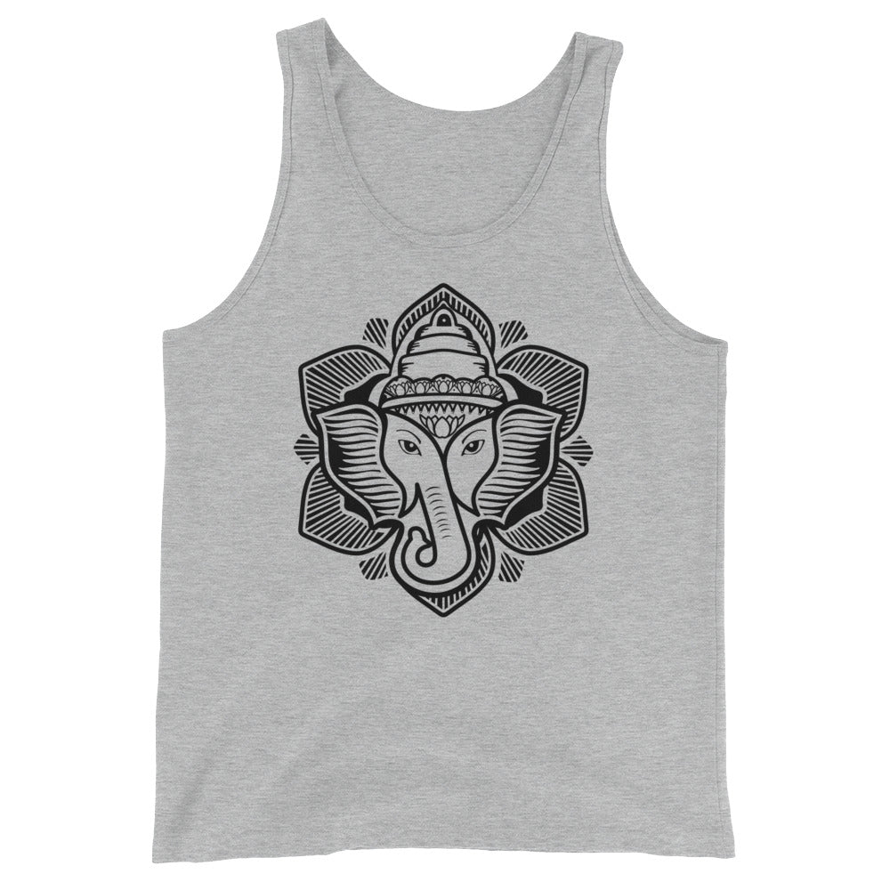 Classic Elephant Lotus Cotton Tank Top