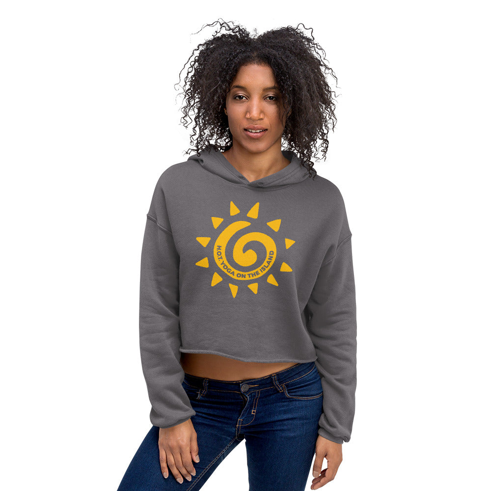 Hot Yoga On The Island-Crop Hoodie