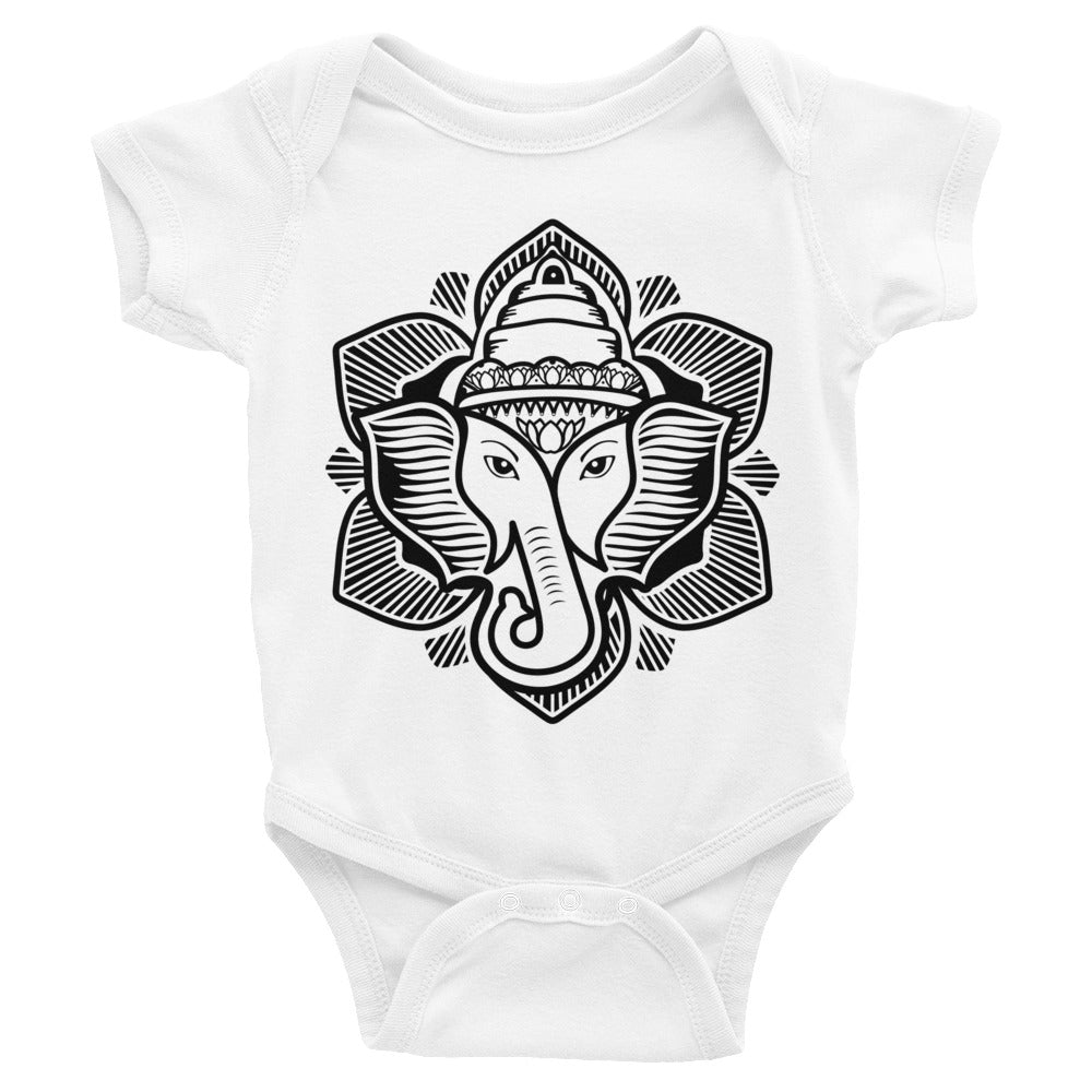 Classic Elephant Lotus Infant Onesie