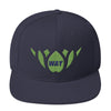 Navy & Green-Snapback Hat