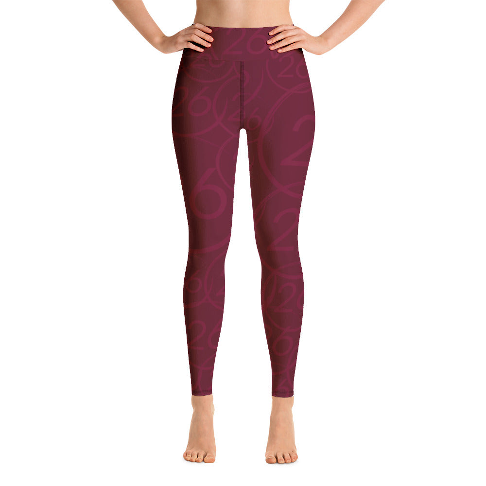 Turbo26-Leggings 26 Logo Maroon 2