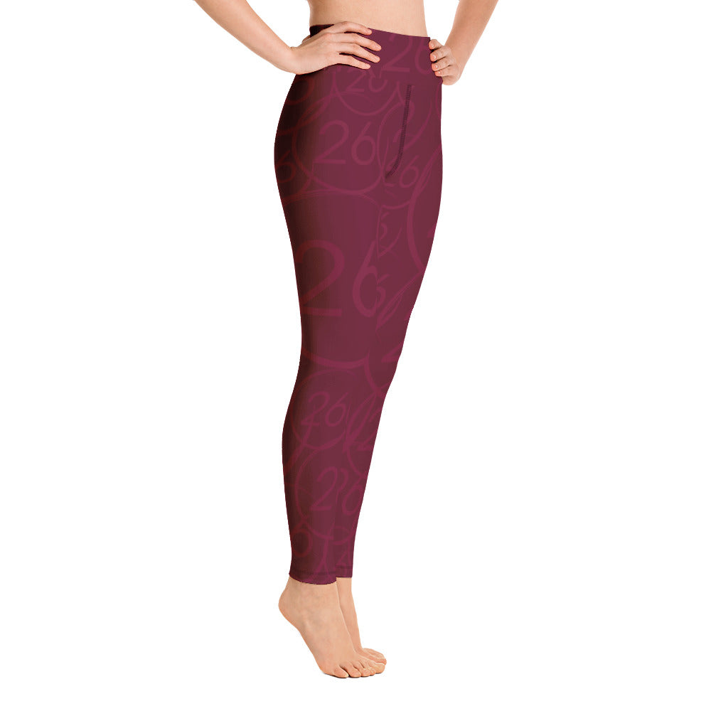 Turbo26-Leggings 26 Logo Maroon 2