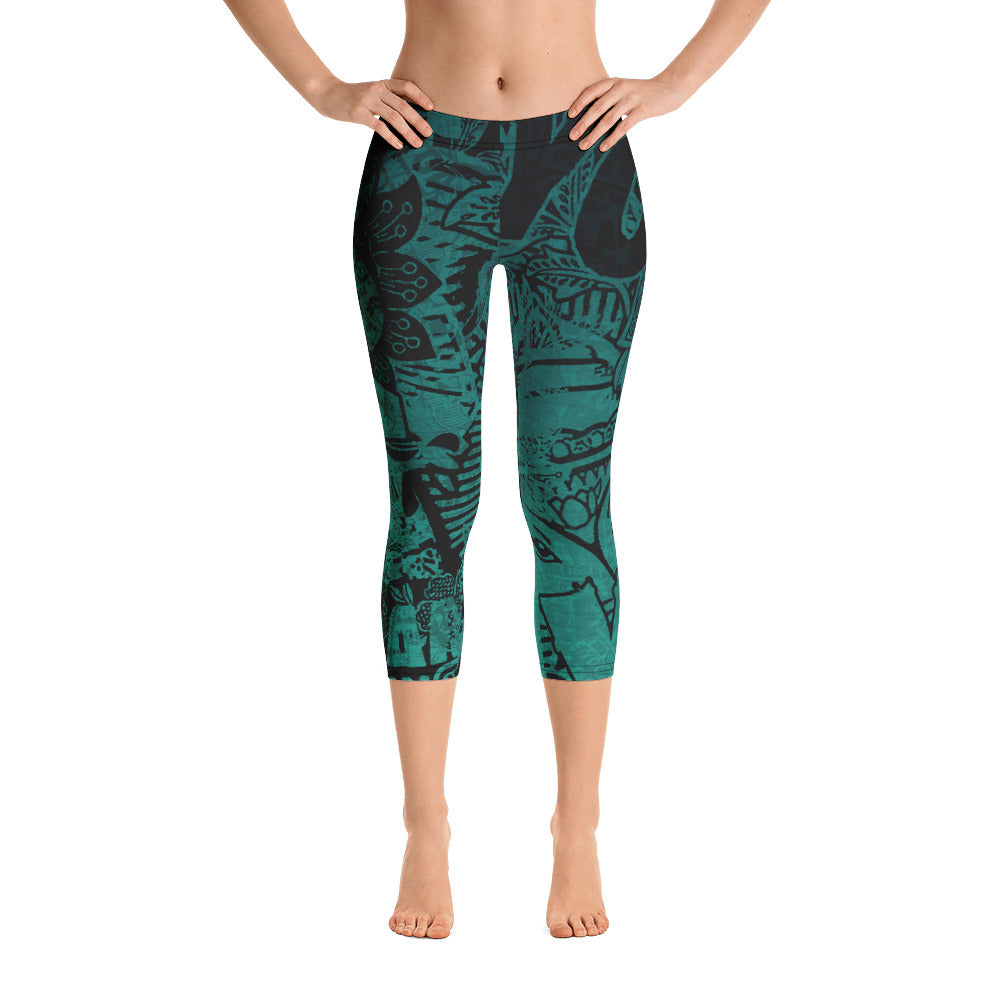 WAYdecay Capri Leggings Turquoise