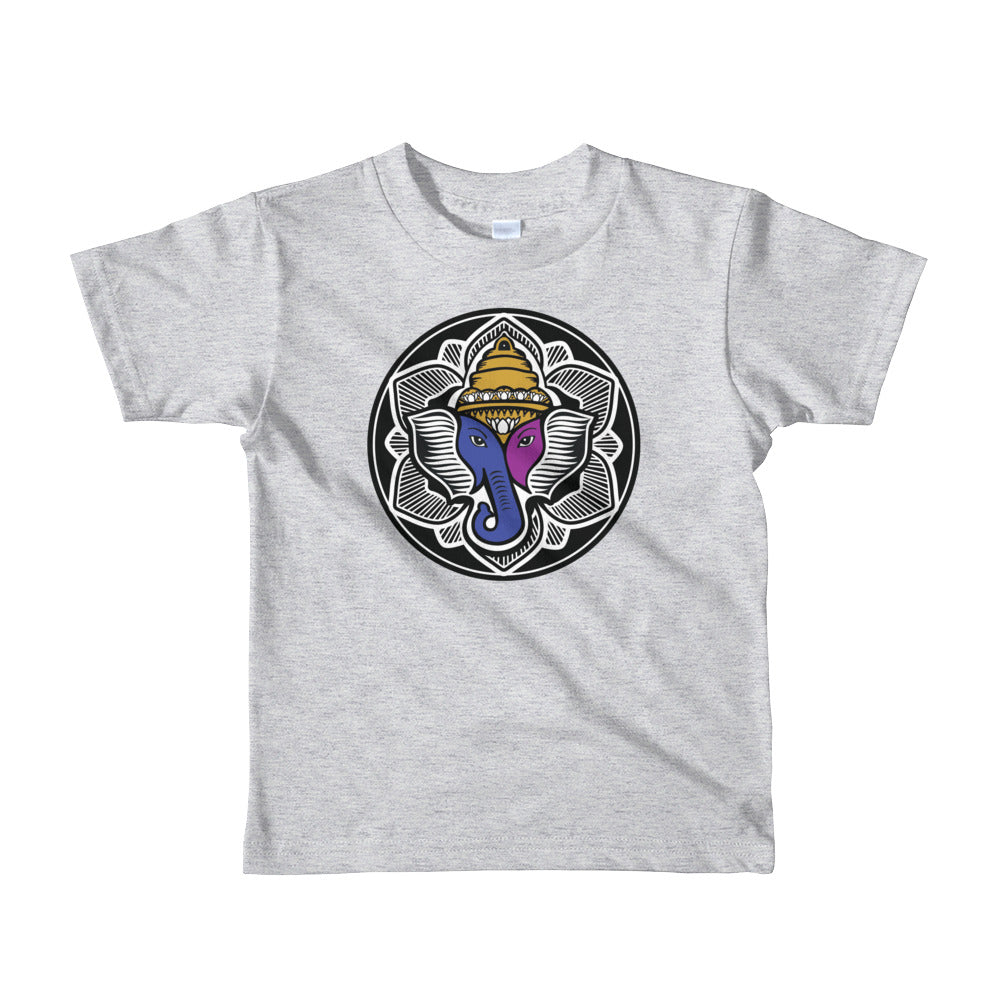 Elephant Lotus Short sleeve kids t-shirt