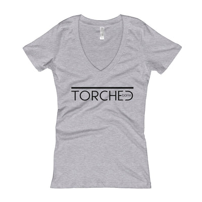 TORCHED BARRE-Women's V-Neck T-shirt