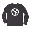 YOGA FACTORY WHT-Long Sleeve Fitted Crew