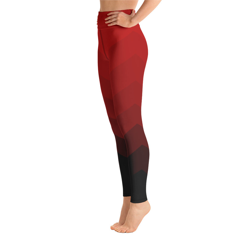 Athens FUEL Leggings Red to Black