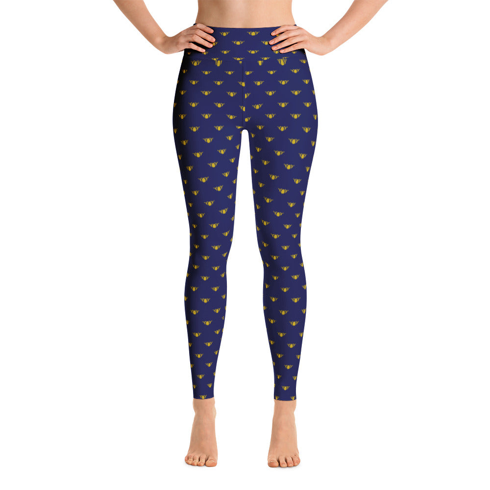 Navy + Yellow Team Leggings