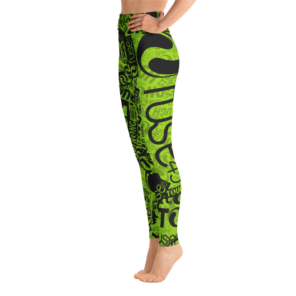 Fuse45-Allover Leggings Green&Black
