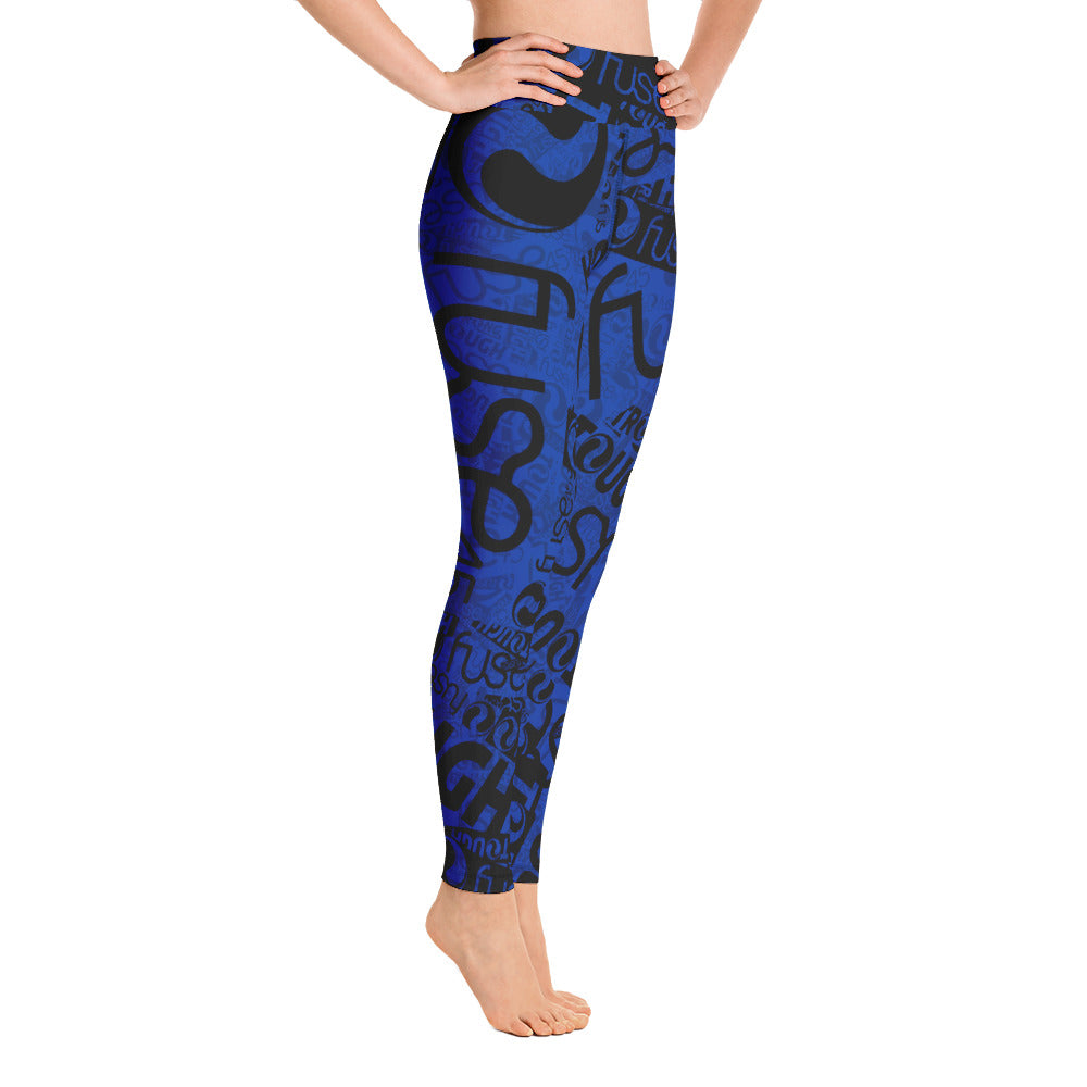 Fuse45-Allover Leggings Blue&Black