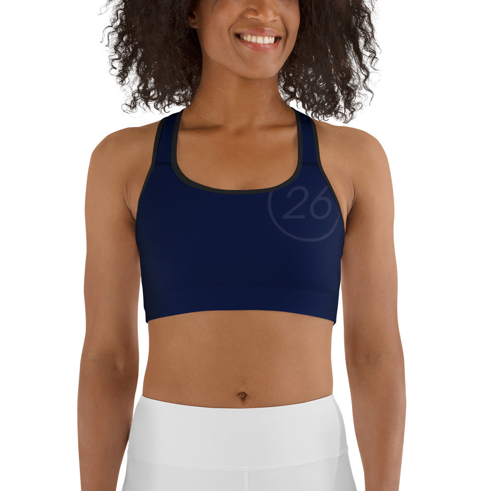 Turbo26-Sports Bra Navy 26 Logo