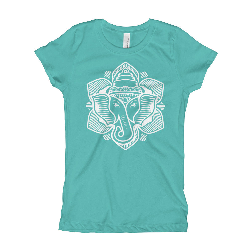 Classic Elephant Lotus Girl's Tee Shirt