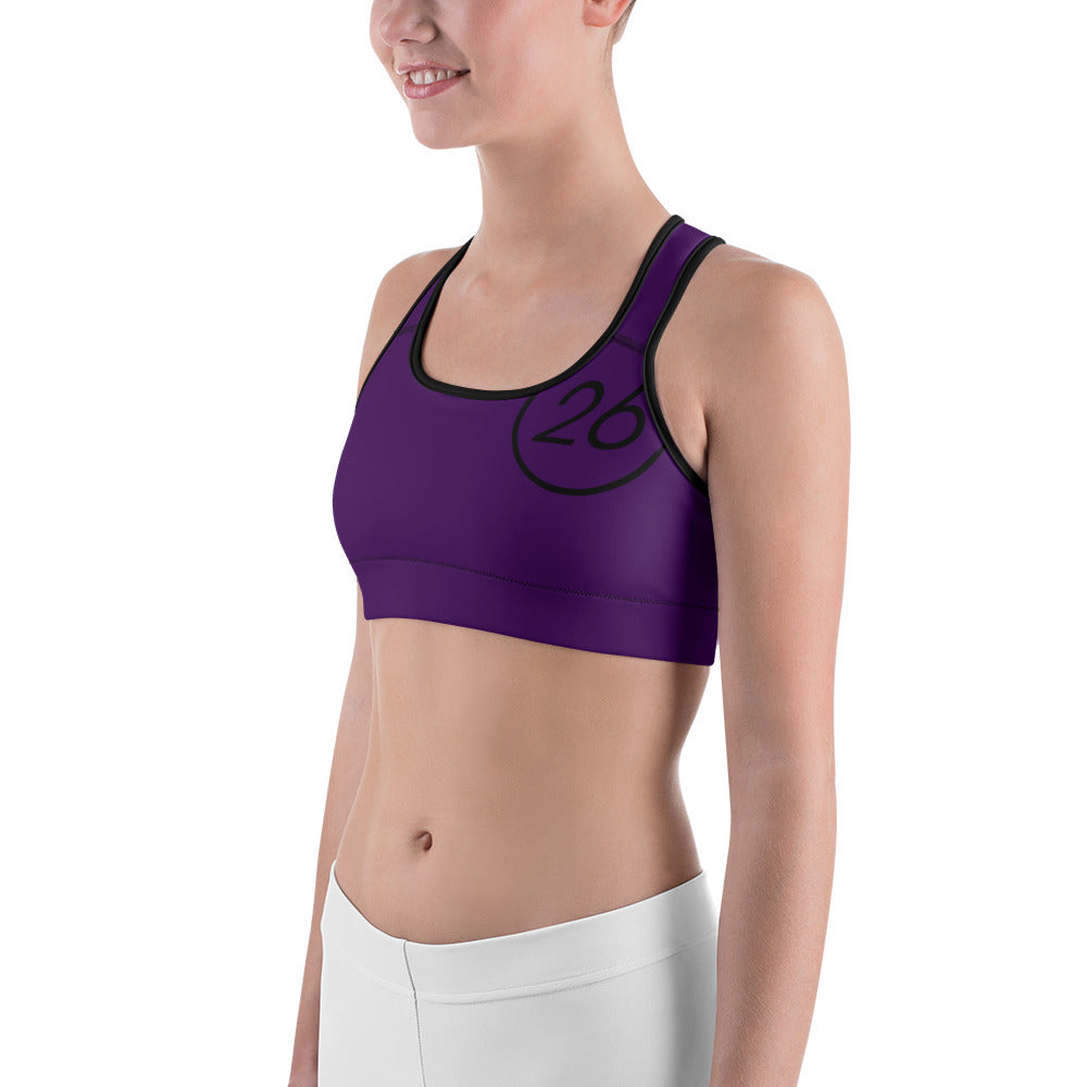 Turbo26-Sports Bra Grape 26 Logo