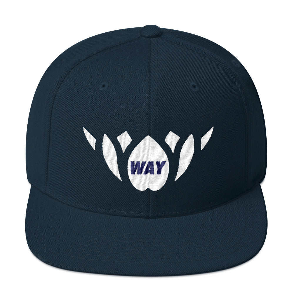 Navy & White-Snapback Hat