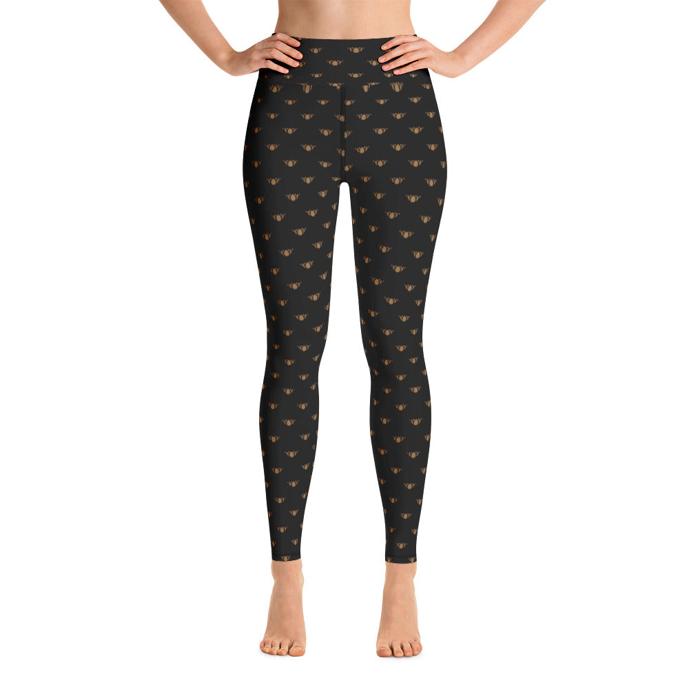 Black & Gold Team Leggings