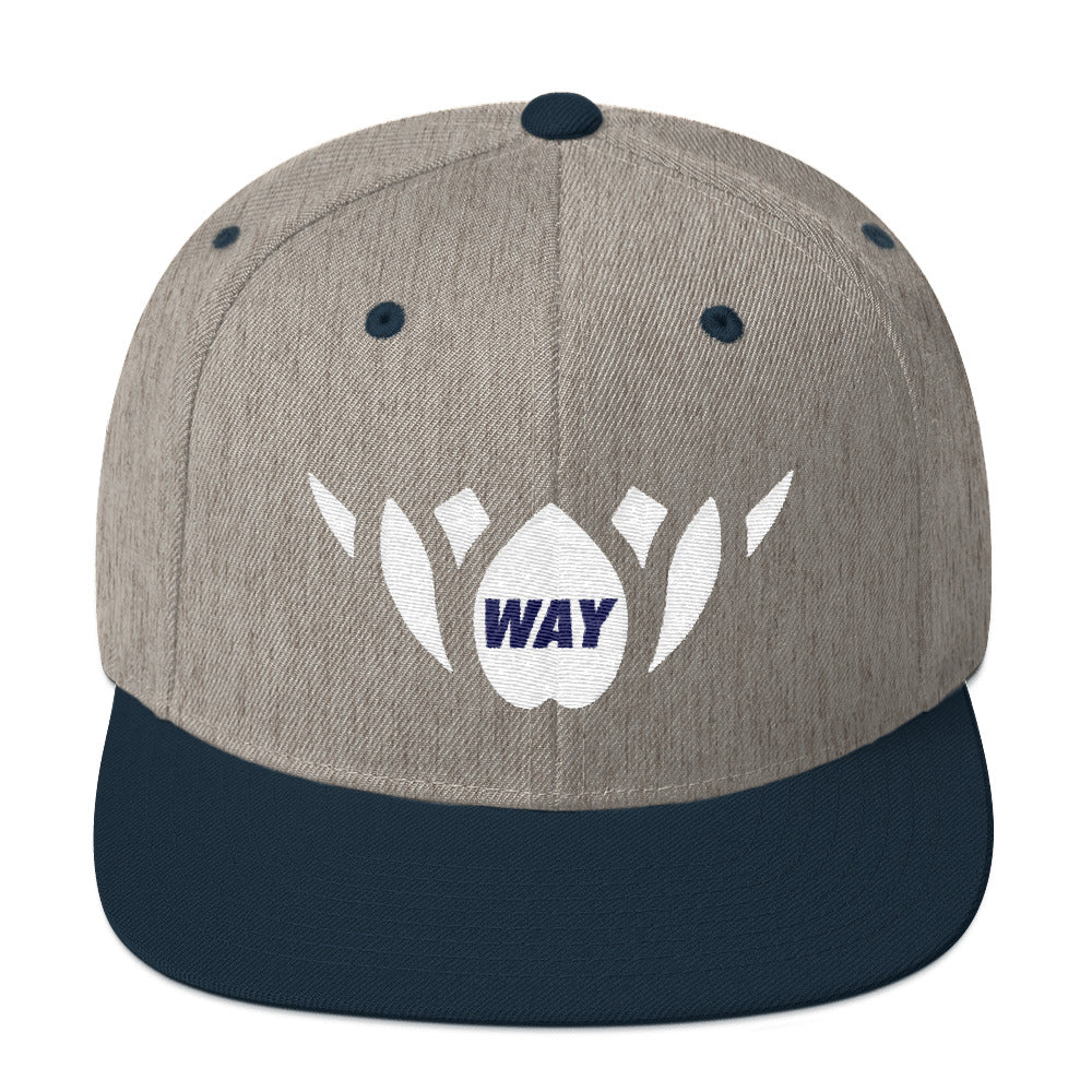 Navy & White-Snapback Hat