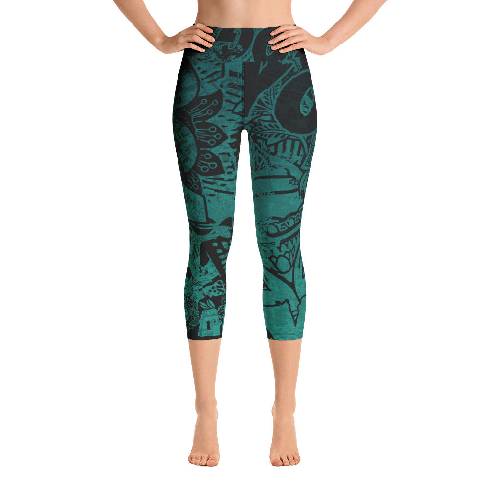 WAYdecay Capri Leggings Turquoise