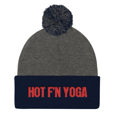 Hot F'n Yoga-Pom Pom Knit Cap