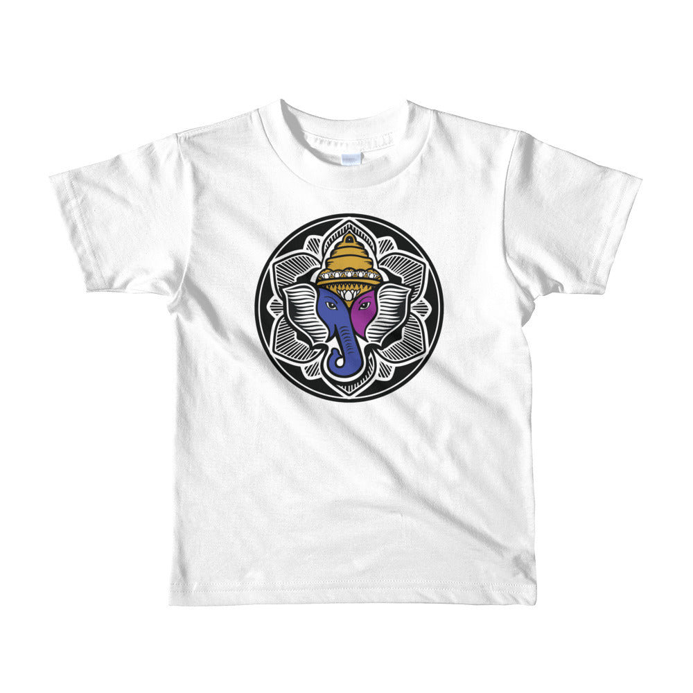 Elephant Lotus Short sleeve kids t-shirt