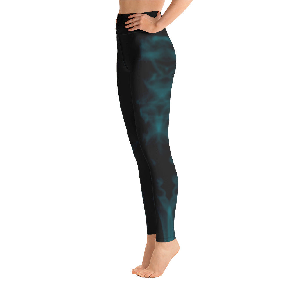 Smoke & Mirrors Fitness-Teal&Black Leggings