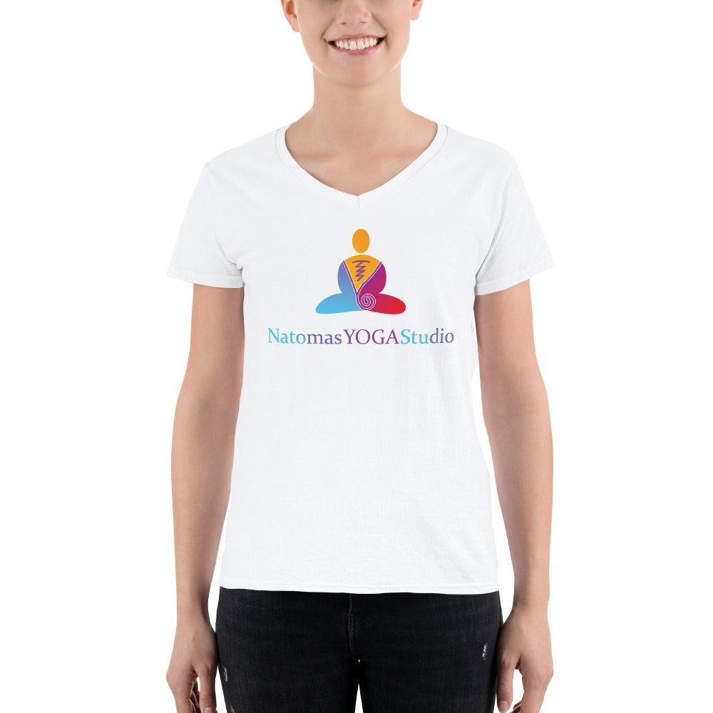 Natomas Yoga Studio-Women's V-Neck Shirt