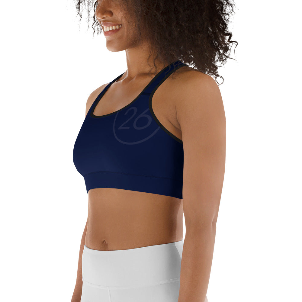 Turbo26-Sports Bra Navy 26 Logo