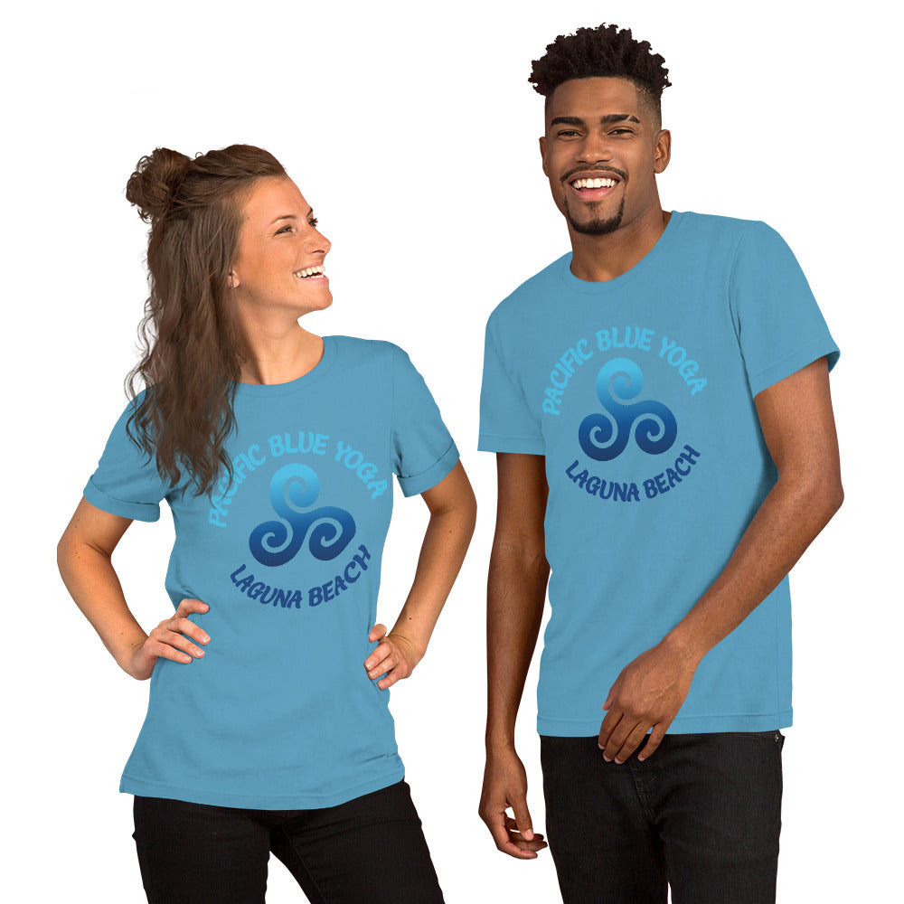 Pacific Blue Yoga-Short-Sleeve Unisex T-Shirt