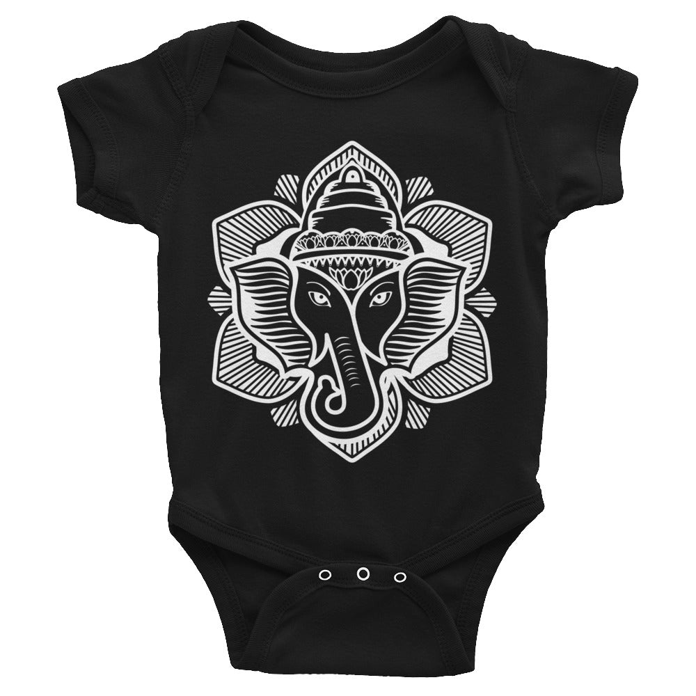 Classic Elephant Lotus Infant Onesie