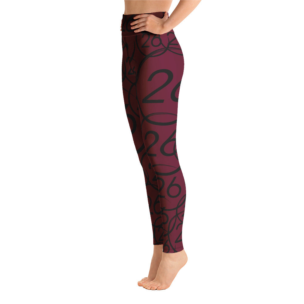 Turbo26-Leggings 26 Logo Maroon