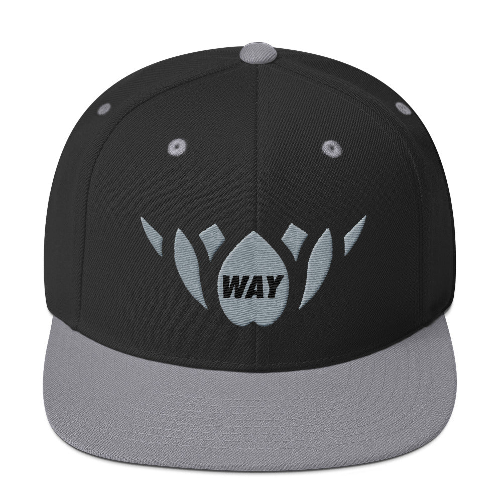 Silver & Black-Snapback Hat