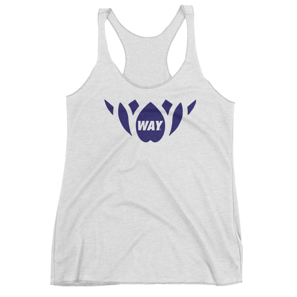 White + Navy Lotus Team Tank