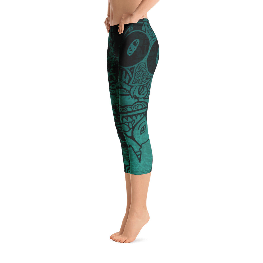 WAYdecay Capri Leggings Turquoise