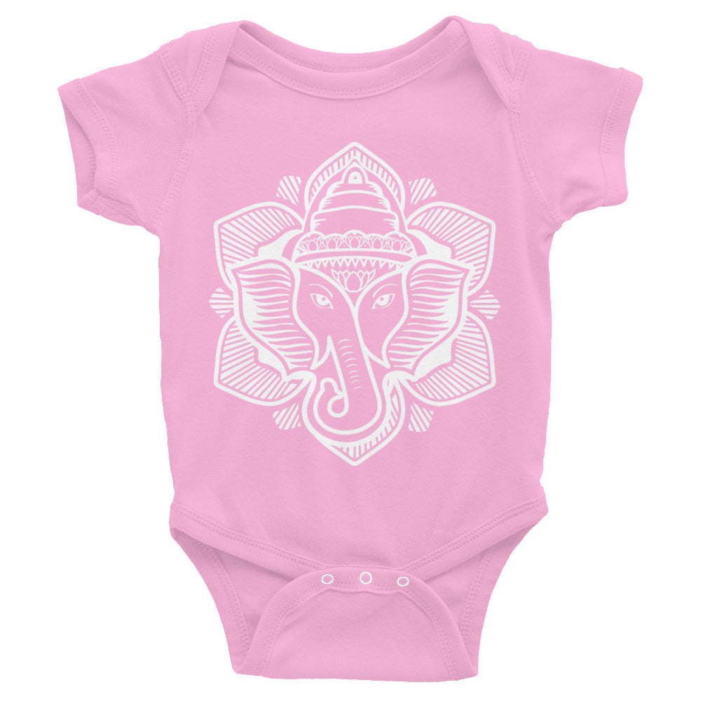 Classic Elephant Lotus Infant Onesie