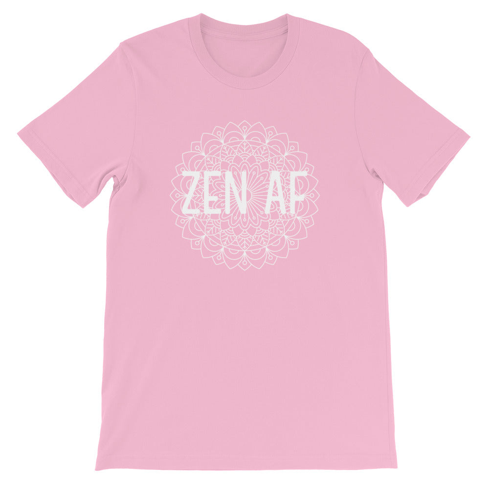 M3Yoga-Zen AF Back Logo-Short-Sleeve Unisex T-Shirt