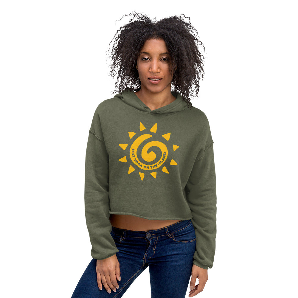 Hot Yoga On The Island-Crop Hoodie