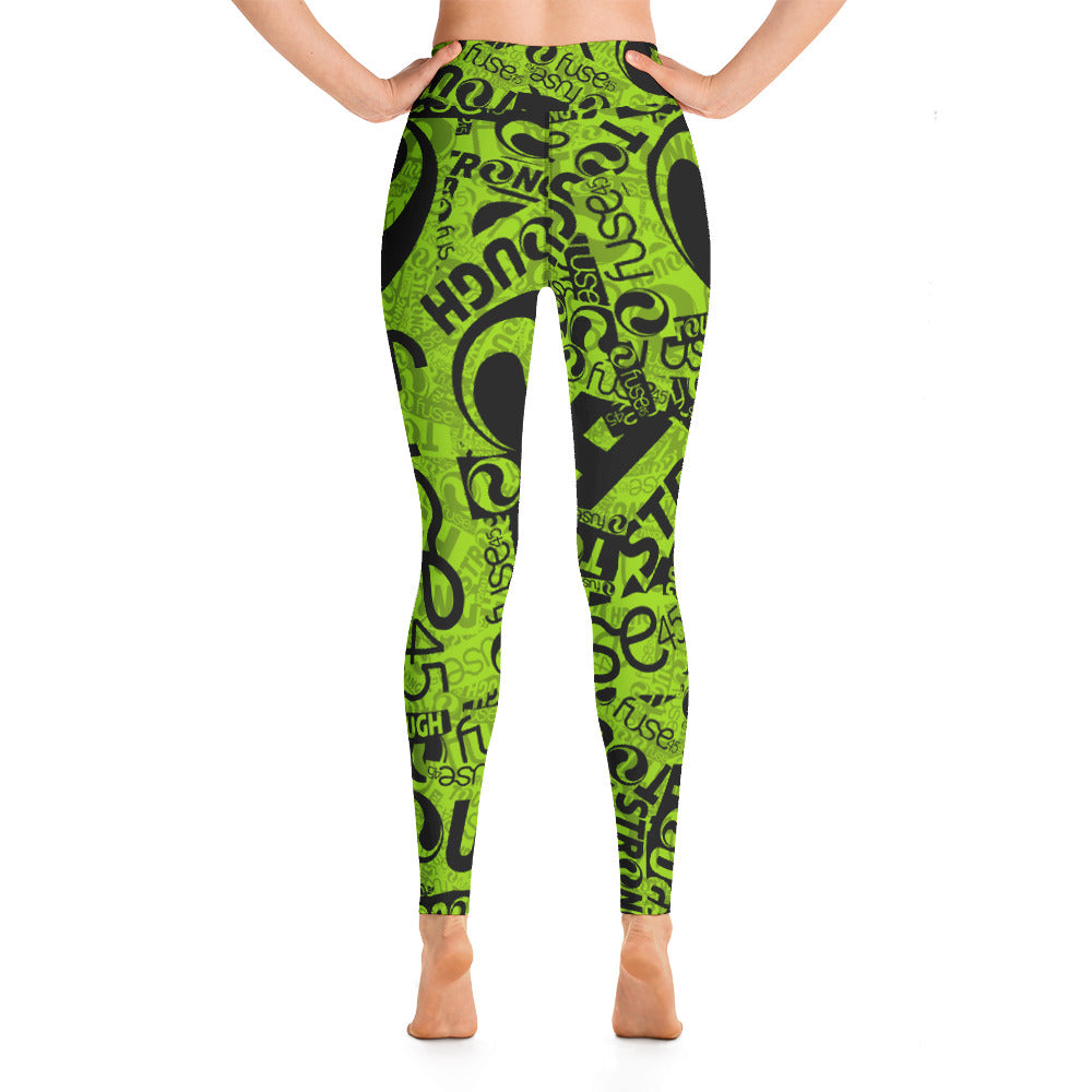 Fuse45-Allover Leggings Green&Black