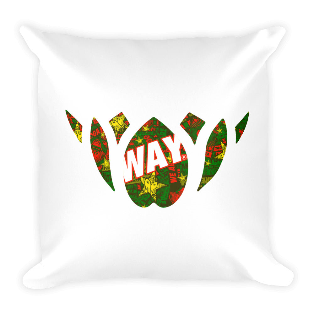 Rasta Lotus Square Pillow