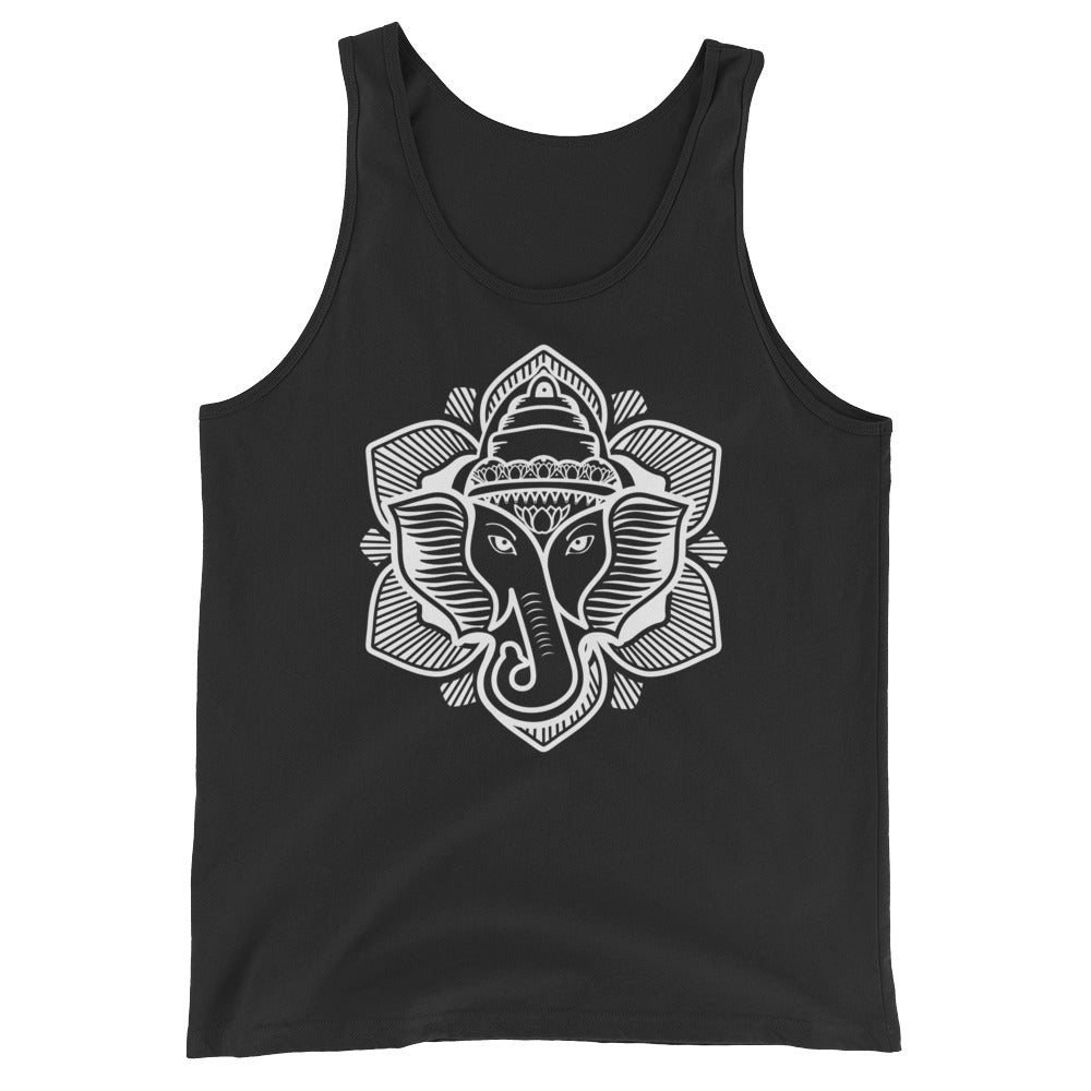 Classic Elephant Lotus Cotton Tank Top