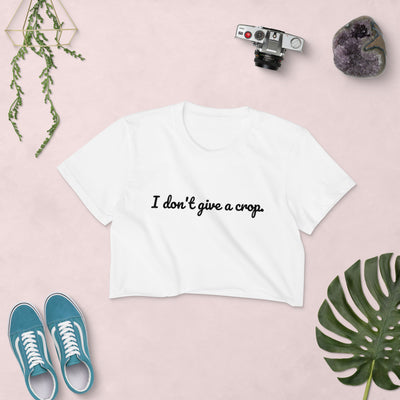 I DON'T GIVE A CROP.-Customizable-Women's Crop Top