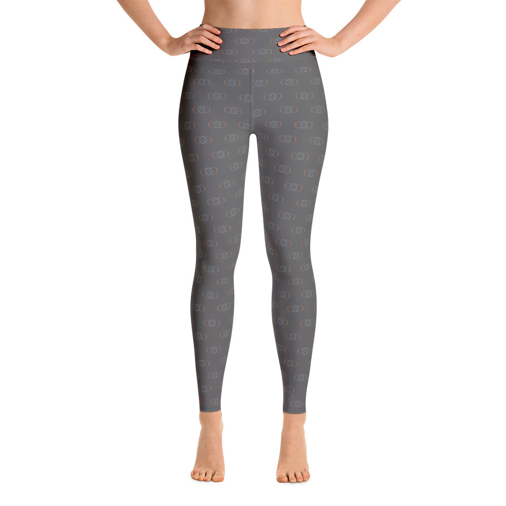105F Infinity Grey High Waist Yoga Leggings