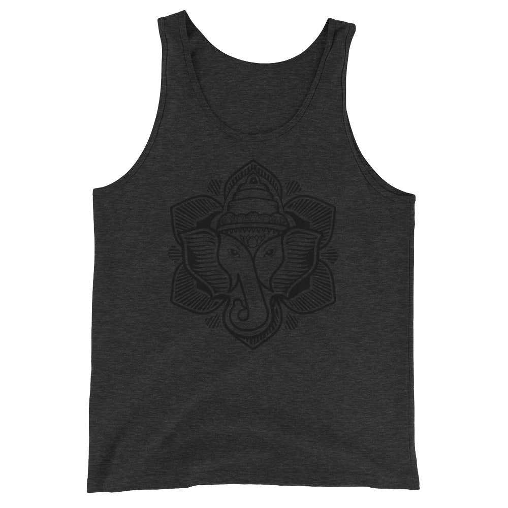 Classic Elephant Lotus Tri-Blend Tank Top