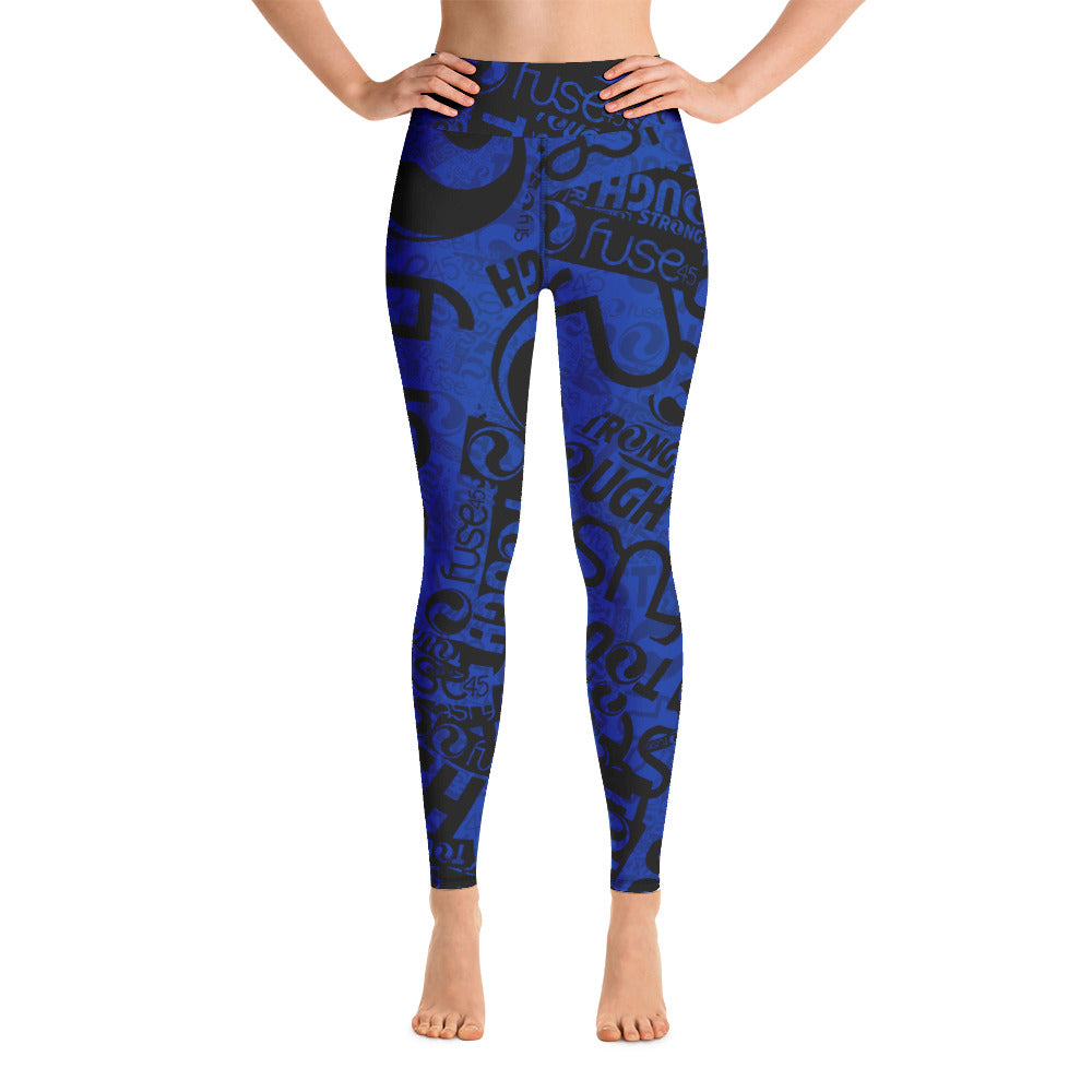 Fuse45-Allover Leggings Blue&Black